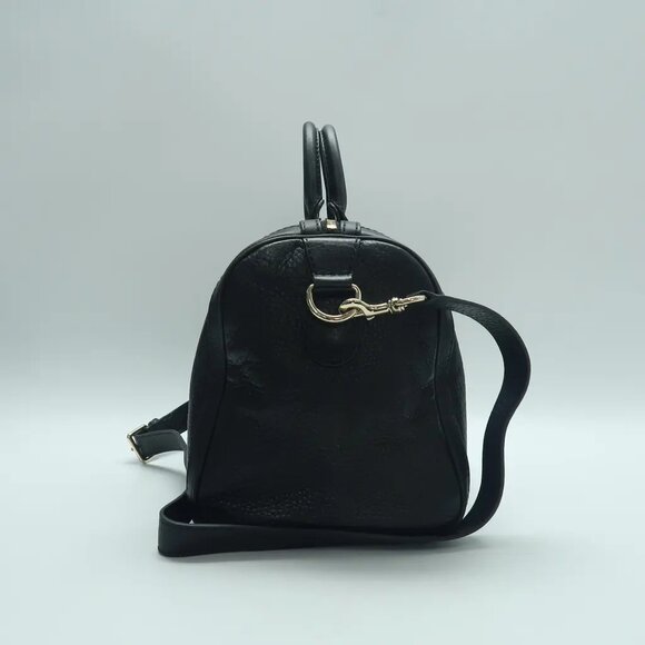 GUCCI Boston Black Leather Satchel 714-033125 - Picture 3 of 12